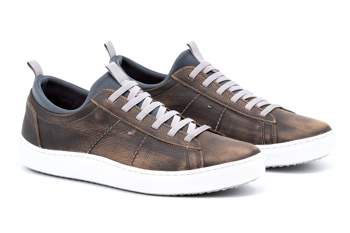 Cameron Pebble Grain Sneakers - Old Clay | Martin Dingman