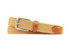 Newport Woven Italian Rayon Elastic Belt - Khaki