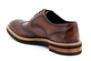 Tuscan Hand Finished Italian Pebble Grain Calf Leather Wingtip - Black Oak - Back