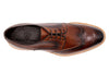 Tuscan Hand Finished Italian Pebble Grain Calf Leather Wingtip - Black Oak - Insole