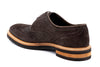 Tuscan Italian Calf Suede Leather Wingtip - Walnut - Back